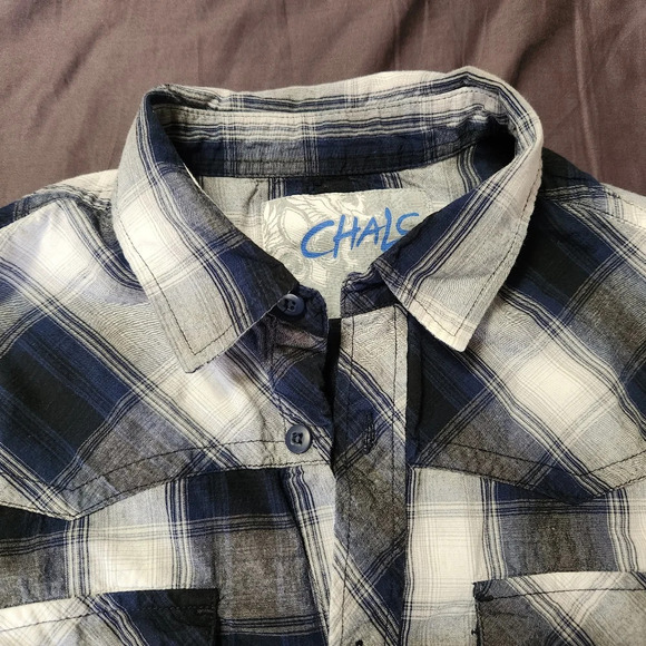 Men's‎ Chalc plaid button-down shirt size small - Picture 6 of 11